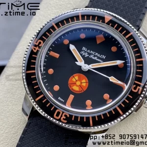 Blancpain Fifty Fathoms 5008E No Rad Only Watch SS 1:1 GSF Best Edition Black Dial on Black Rubber Strap A1151 - Super Clone Watch | 1:1 Best Version