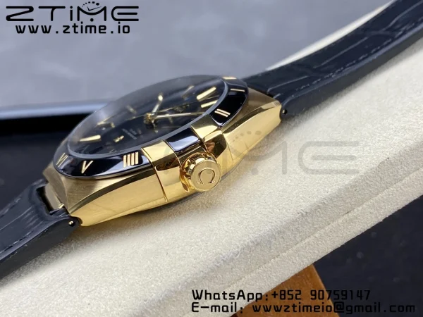 OMEGA Constellation Black Ceramic RG VSF 1:1 Best Edition Black Dial on Black Gummy Strap A8900 Super Clone - Super Clone Watch | 1:1 Best Version