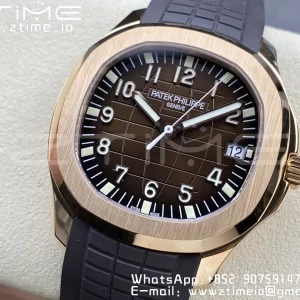 PATEK PHILIPPE Aquanaut 5167R RG 3KF 1:1 Best Edition Brown Dial on Brown Rubber Strap A324 Super Clone V2 - Super Clone Watch | 1:1 Best Version