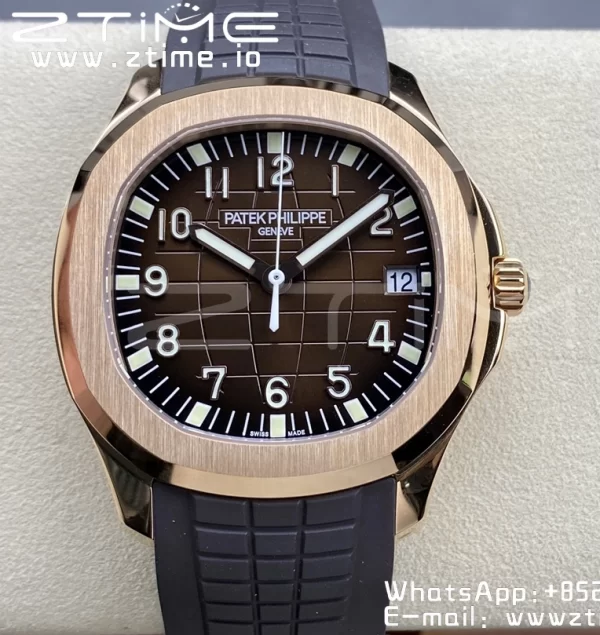 PATEK PHILIPPE Aquanaut 5167R RG 3KF 1:1 Best Edition Brown Dial on Brown Rubber Strap A324 Super Clone V2 - Super Clone Watch | 1:1 Best Version