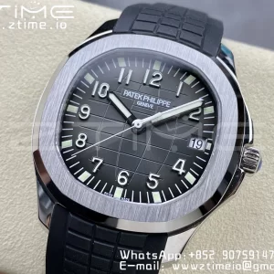 PATEK PHILIPPE Aquanaut 5167 SS 3KF 1:1 Best Edition Gray Dial on Black Rubber Strap A324 Super Clone V2 - Super Clone Watch | 1:1 Best Version