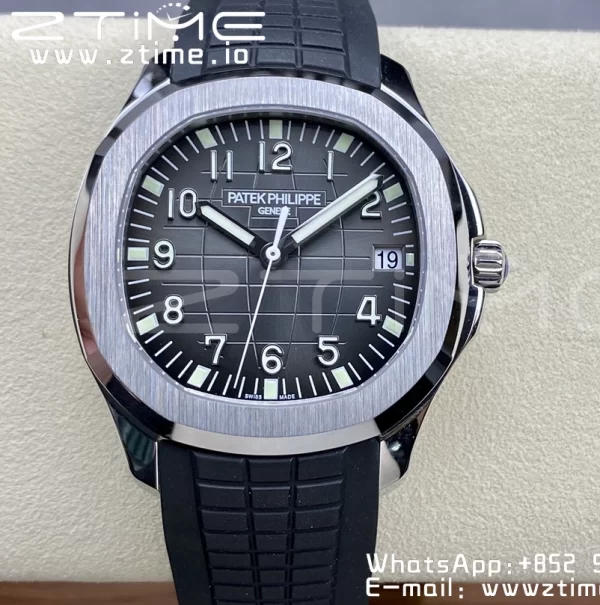 PATEK PHILIPPE Aquanaut 5167 SS 3KF 1:1 Best Edition Gray Dial on Black Rubber Strap A324 Super Clone V2 - Super Clone Watch | 1:1 Best Version