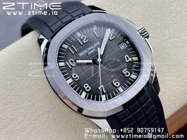 PATEK PHILIPPE Aquanaut 5167 SS 3KF 1:1 Best Edition Gray Dial on Black Rubber Strap A324 Super Clone V2 - Super Clone Watch | 1:1 Best Version