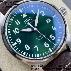 IWC Mark Mark XX  IW328205 SS M+F 1:1 Best Edition Green Dial on Brown Leather Strap A35111 - Super Clone Watch | 1:1 Best Version