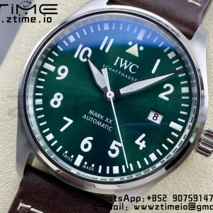IWC Mark Mark XX  IW328205 SS M+F 1:1 Best Edition Green Dial on Brown Leather Strap A35111 - Super Clone Watch | 1:1 Best Version