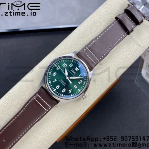 IWC Mark Mark XX  IW328205 SS M+F 1:1 Best Edition Green Dial on Brown Leather Strap A35111 - Super Clone Watch | 1:1 Best Version