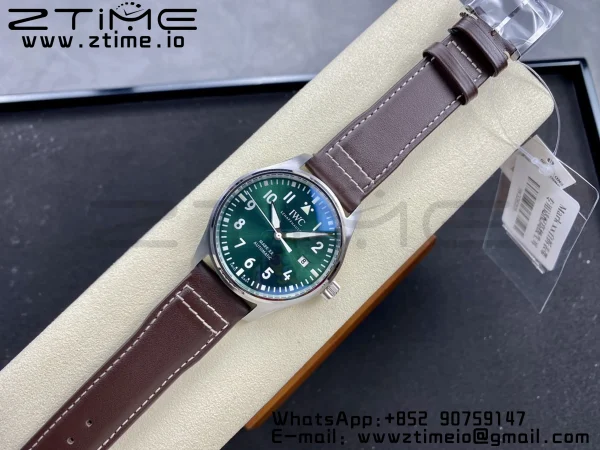 IWC Mark Mark XX  IW328205 SS M+F 1:1 Best Edition Green Dial on Brown Leather Strap A35111 - Super Clone Watch | 1:1 Best Version