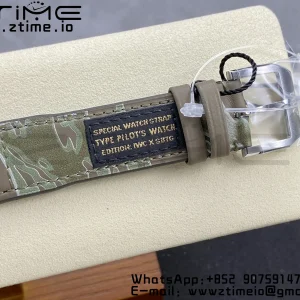 IWC Mark Mark XX  IW328205 SS M+F 1:1 Best Edition Green Dial on Camouflage Leather Strap A35111 - Super Clone Watch | 1:1 Best Version