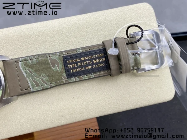 IWC Mark Mark XX  IW328205 SS M+F 1:1 Best Edition Green Dial on Camouflage Leather Strap A35111 - Super Clone Watch | 1:1 Best Version