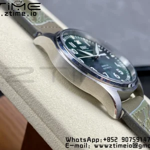 IWC Mark Mark XX  IW328205 SS M+F 1:1 Best Edition Green Dial on Camouflage Leather Strap A35111 - Super Clone Watch | 1:1 Best Version