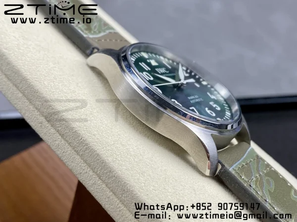 IWC Mark Mark XX  IW328205 SS M+F 1:1 Best Edition Green Dial on Camouflage Leather Strap A35111 - Super Clone Watch | 1:1 Best Version