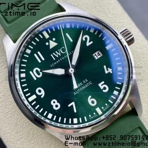 IWC Mark Mark XX  IW328205 SS M+F 1:1 Best Edition Green Dial on Green Rubber  Strap A35111 - Super Clone Watch | 1:1 Best Version
