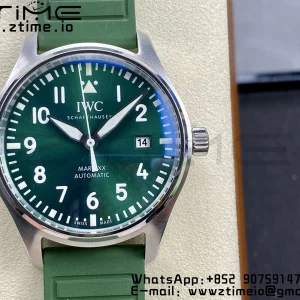 IWC Mark Mark XX  IW328205 SS M+F 1:1 Best Edition Green Dial on Green Rubber  Strap A35111 - Super Clone Watch | 1:1 Best Version