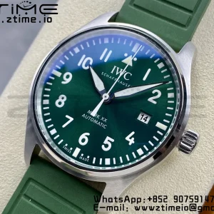 IWC Mark Mark XX  IW328205 SS M+F 1:1 Best Edition Green Dial on Green Rubber  Strap A35111 - Super Clone Watch | 1:1 Best Version
