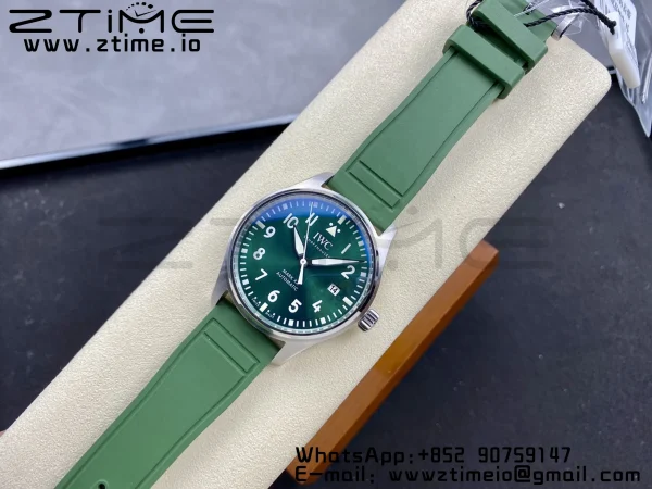 IWC Mark Mark XX  IW328205 SS M+F 1:1 Best Edition Green Dial on Green Rubber  Strap A35111 - Super Clone Watch | 1:1 Best Version