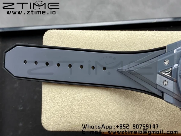 HUBLOT Big Bang Sang Bleu 418.FX.8007.RX.MXM21 Gray Ceramic BBF Best Edition Gray Dial on Gray Rubber Strap A1240 - Super Clone Watch | 1:1 Best Version