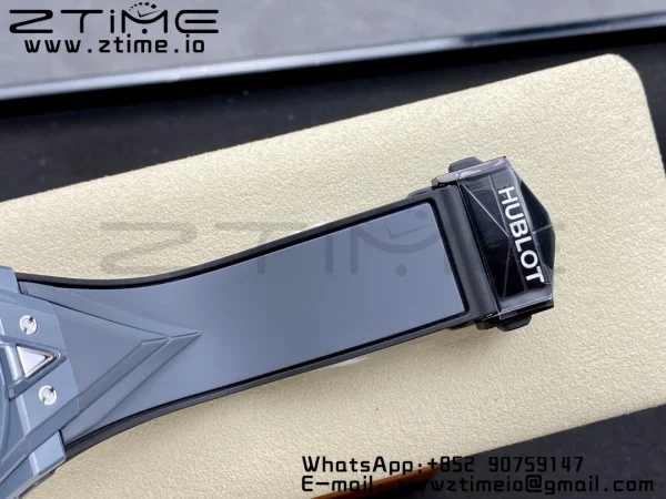 HUBLOT Big Bang Sang Bleu 418.FX.8007.RX.MXM21 Gray Ceramic BBF Best Edition Gray Dial on Gray Rubber Strap A1240 - Super Clone Watch | 1:1 Best Version