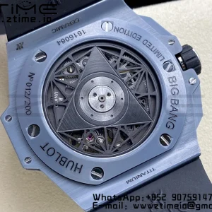 HUBLOT Big Bang Sang Bleu 418.FX.8007.RX.MXM21 Gray Ceramic BBF Best Edition Gray Dial on Gray Rubber Strap A1240 - Super Clone Watch | 1:1 Best Version