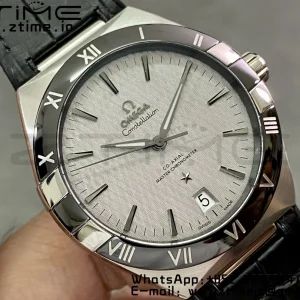 OMEGA  Constellation White Ceramic SS VSF 1:1 Best Edition White Dial on Black Gummy Strap A8900 Super Clone - Super Clone Watch | 1:1 Best Version