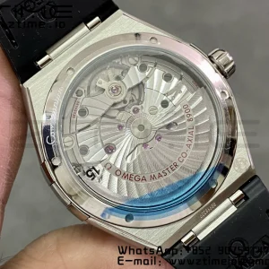 OMEGA  Constellation White Ceramic SS VSF 1:1 Best Edition White Dial on Black Gummy Strap A8900 Super Clone - Super Clone Watch | 1:1 Best Version