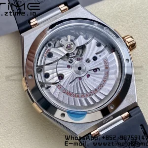 OMEGA Constellation Black Ceramic SS/RG VSF 1:1 Best Edition White Dial on Black Gummy Strap A8900 Super Clone - Super Clone Watch | 1:1 Best Version