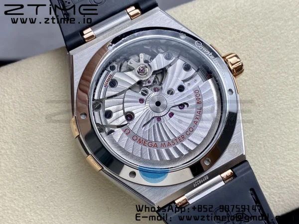OMEGA Constellation Black Ceramic SS/RG VSF 1:1 Best Edition White Dial on Black Gummy Strap A8900 Super Clone - Super Clone Watch | 1:1 Best Version