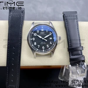 IWC Mark Mark XX  IW328201 SS M+F 1:1 Best Edition Black Dial on Black Leather Strap A35111 - Super Clone Watch | 1:1 Best Version