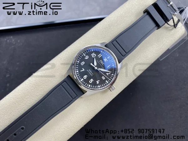 IWC Mark Mark XX  IW328201 SS M+F 1:1 Best Edition Black Dial on Black Rubber Strap A35111 - Super Clone Watch | 1:1 Best Version
