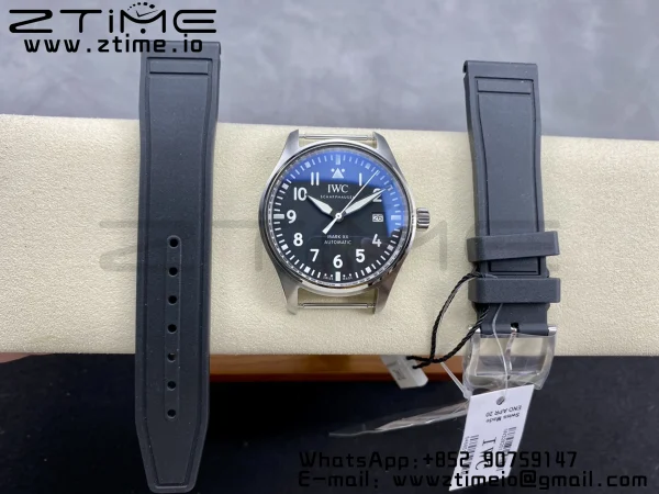 IWC Mark Mark XX  IW328201 SS M+F 1:1 Best Edition Black Dial on Black Rubber Strap A35111 - Super Clone Watch | 1:1 Best Version