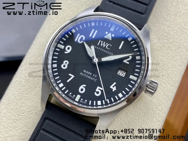 IWC Mark Mark XX  IW328201 SS M+F 1:1 Best Edition Black Dial on Black Rubber Strap A35111 - Super Clone Watch | 1:1 Best Version