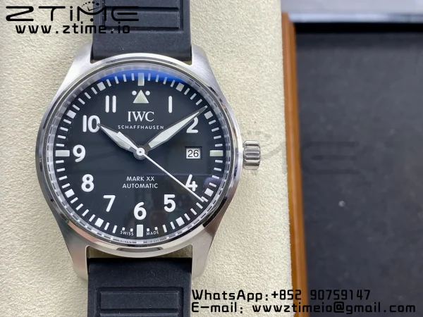 IWC Mark Mark XX  IW328201 SS M+F 1:1 Best Edition Black Dial on Black Rubber Strap A35111 - Super Clone Watch | 1:1 Best Version