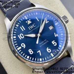 IWC Mark Mark XX  IW328203 SS M+F 1:1 Best Edition Blue Dial on Blue Leather Strap A35111 - Super Clone Watch | 1:1 Best Version