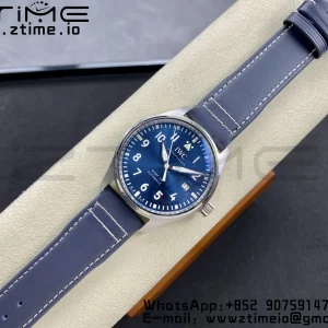 IWC Mark Mark XX  IW328203 SS M+F 1:1 Best Edition Blue Dial on Blue Leather Strap A35111 - Super Clone Watch | 1:1 Best Version