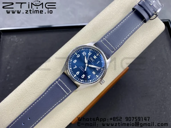 IWC Mark Mark XX  IW328203 SS M+F 1:1 Best Edition Blue Dial on Blue Leather Strap A35111 - Super Clone Watch | 1:1 Best Version