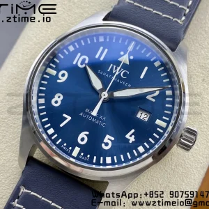 IWC Mark Mark XX  IW328203 SS M+F 1:1 Best Edition Blue Dial on Blue Leather Strap A35111 - Super Clone Watch | 1:1 Best Version