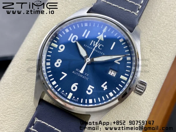 IWC Mark Mark XX  IW328203 SS M+F 1:1 Best Edition Blue Dial on Blue Leather Strap A35111 - Super Clone Watch | 1:1 Best Version