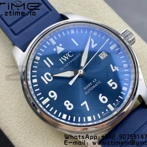IWC Mark Mark XX  IW328201 SS M+F 1:1 Best Edition Black Dial on Black Rubber Strap A35111 - Super Clone Watch | 1:1 Best Version