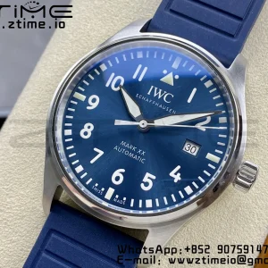 IWC Mark Mark XX  IW328201 SS M+F 1:1 Best Edition Black Dial on Black Rubber Strap A35111 - Super Clone Watch | 1:1 Best Version