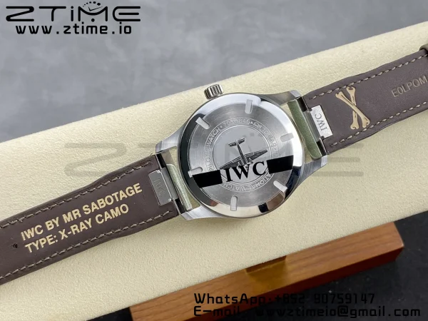 IWC Mark Mark XX  IW328201 SS M+F 1:1 Best Edition Black Dial on Camouflage Leather Strap A35111 - Super Clone Watch | 1:1 Best Version