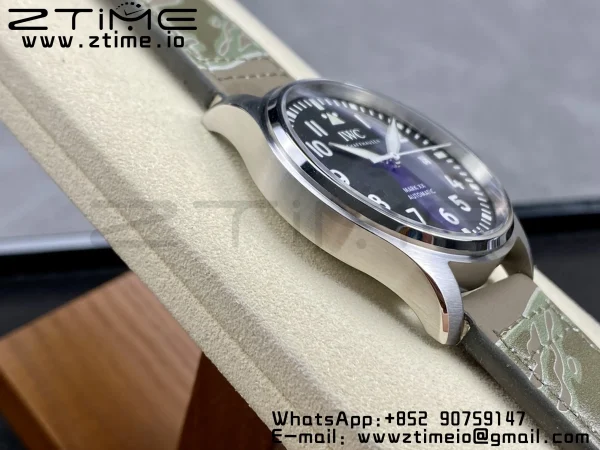 IWC Mark Mark XX  IW328201 SS M+F 1:1 Best Edition Black Dial on Camouflage Leather Strap A35111 - Super Clone Watch | 1:1 Best Version