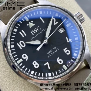 IWC Mark Mark XX  IW328201 SS M+F 1:1 Best Edition Black Dial on Camouflage Leather Strap A35111 - Super Clone Watch | 1:1 Best Version