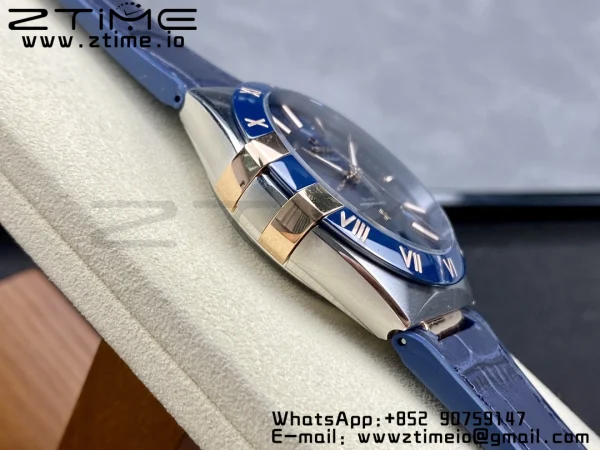 OMEGA Constellation Blue Ceramic SS VSF 1:1 Best Edition Blue Dial on Blue Gummy Strap A8900 Super Clone - Super Clone Watch | 1:1 Best Version