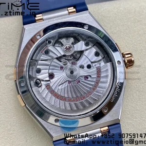 OMEGA Constellation Blue Ceramic SS VSF 1:1 Best Edition Blue Dial on Blue Gummy Strap A8900 Super Clone - Super Clone Watch | 1:1 Best Version