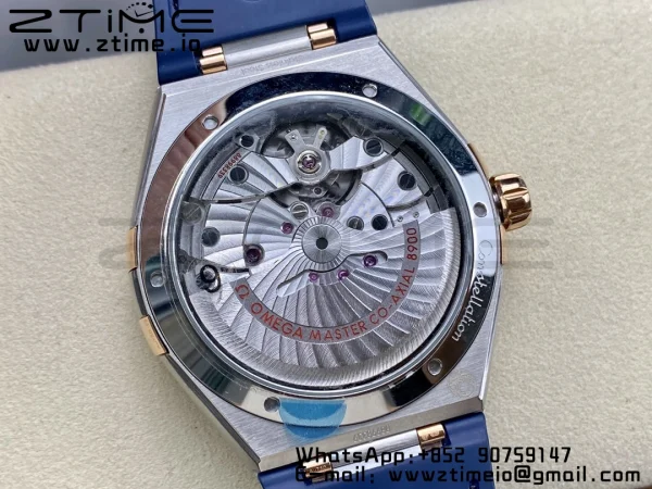 OMEGA Constellation Blue Ceramic SS VSF 1:1 Best Edition Blue Dial on Blue Gummy Strap A8900 Super Clone - Super Clone Watch | 1:1 Best Version
