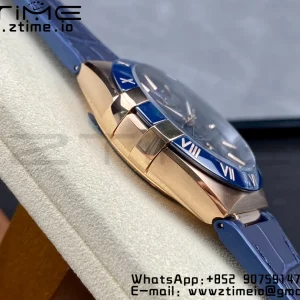 OMEGA Constellation Black Ceramic RG VSF 1:1 Best Edition Blue Dial on Blue Gummy Strap A8900 Super Clone - Super Clone Watch | 1:1 Best Version