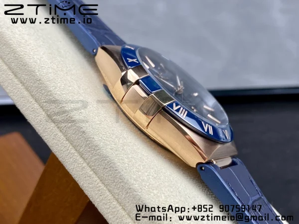 OMEGA Constellation Black Ceramic RG VSF 1:1 Best Edition Blue Dial on Blue Gummy Strap A8900 Super Clone - Super Clone Watch | 1:1 Best Version