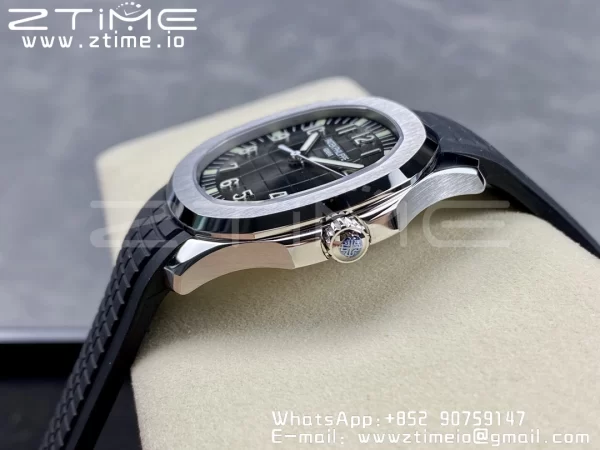 PATEK PHILIPPE Aquanaut 5167 SS 3KF 1:1 Best Edition Gray Dial on Black Rubber Strap A324 Super Clone V2（New Deployant Clasp） - Super Clone Watch | 1:1 Best Version