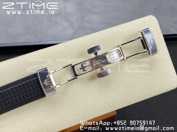 PATEK PHILIPPE Aquanaut 5167 SS 3KF 1:1 Best Edition Gray Dial on Black Rubber Strap A324 Super Clone V2（New Deployant Clasp） - Super Clone Watch | 1:1 Best Version