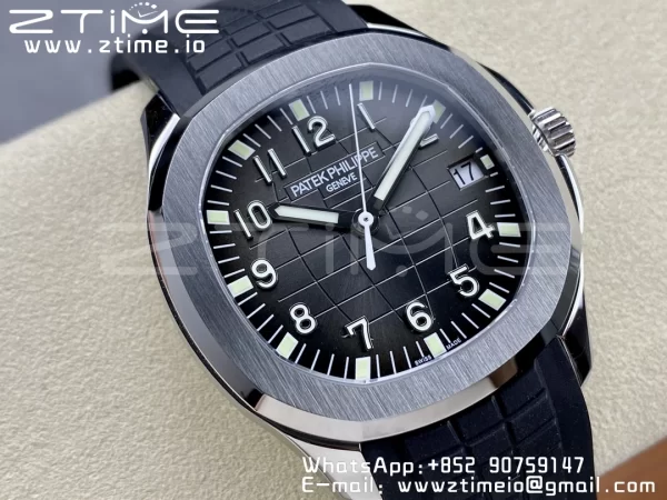 PATEK PHILIPPE Aquanaut 5167 SS 3KF 1:1 Best Edition Gray Dial on Black Rubber Strap A324 Super Clone V2（New Deployant Clasp） - Super Clone Watch | 1:1 Best Version