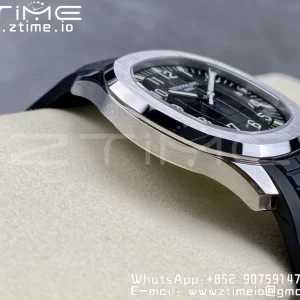 PATEK PHILIPPE Aquanaut 5167 SS 3KF 1:1 Best Edition Gray Dial on Black Rubber Strap A324 Super Clone V2（New Deployant Clasp） - Super Clone Watch | 1:1 Best Version